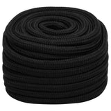 Vidaxx Arbeitsseil 25 mm 50 m Polyester schwarz