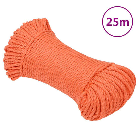 Vidaxl Werkouw 6 mm 25 m Polypropen Oranje