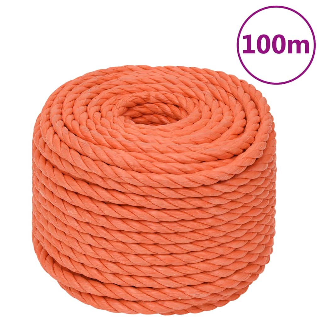 Vidaxx Arbeitsseil 20 mm 100 m Polypropylen Orange