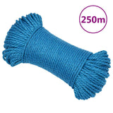 Vidaxx Arbeitsseil 8 mm 250 m Polypropylen blau