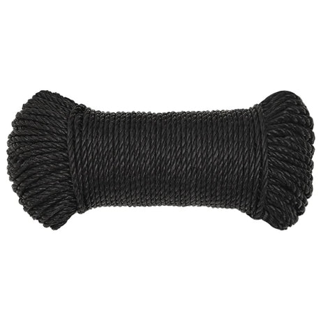 Vidaxx Arbeitsseil 3 mm 25 m Polypropylen schwarz