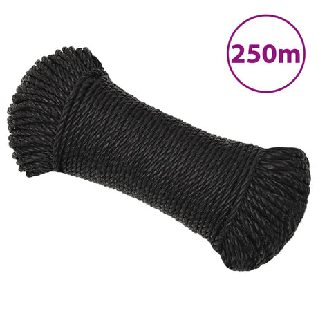 Vidaxl Werkouw 8 mm 250 m Polypropenschwarz