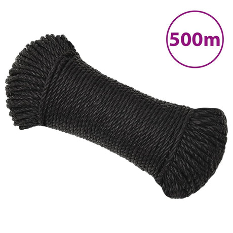 Vidaxl Werkouw 8 mm 500 m Polypropenschwarz