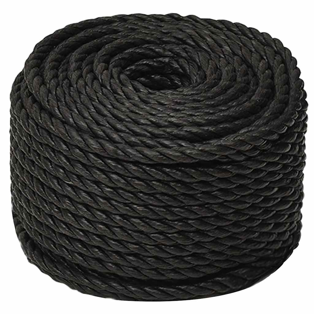 Vidaxx Arbeitsseil 10 mm 50 m Polypropylen schwarz