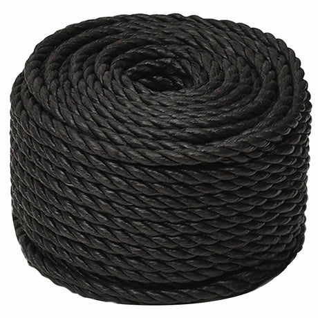 Vidaxx Arbeitsseil 10 mm 50 m Polypropylen schwarz