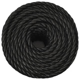 Vidaxx Arbeitsseil 10 mm 250 m Polypropylen schwarz
