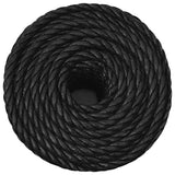 Vidaxx Arbeitsseil 10 mm 500 m Polypropylen schwarz