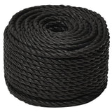 Vidaxx Arbeitsseil 12 mm 500 m Polypropylen schwarz