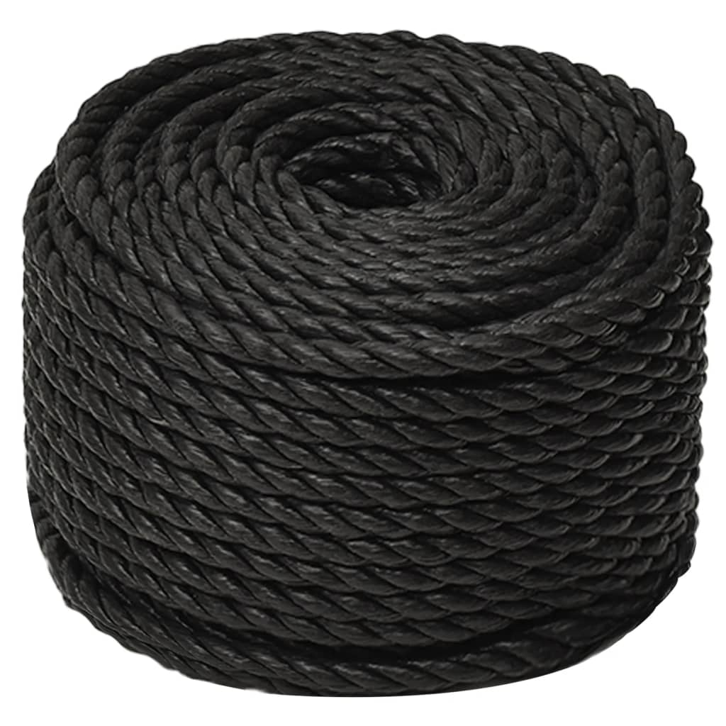 Vidaxx Arbeitsseil 14 mm 250 m Polypropylen schwarz