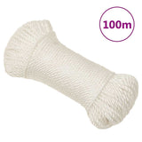 Vidaxx Arbeitsseil 3 mm 100 m Polypropylen weiß