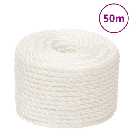 Vidaxx Arbeitsseil 10 mm 50 m Polypropylen weiß