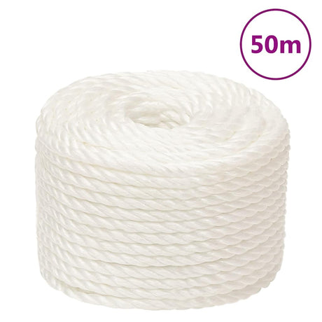 Vidaxx Arbeitsseil 16 mm 50 m Polypropylen weiß