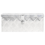 VIDAXL -Speicherbox 50x15x20.5 cm Aluminium Silberfarbe