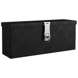 VIDAXL -Speicherbox 50x15x20.5 cm Aluminium Schwarz