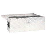VIDAXL -Speicherbox 60x23.5x23 cm Aluminium Silber gefärbt