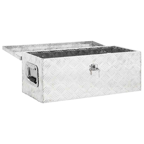 VIDAXL -Speicherbox 70x31x27 cm Aluminium Silberfarbe