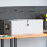VIDAXL -Speicherbox 70x31x27 cm Aluminium Silberfarbe