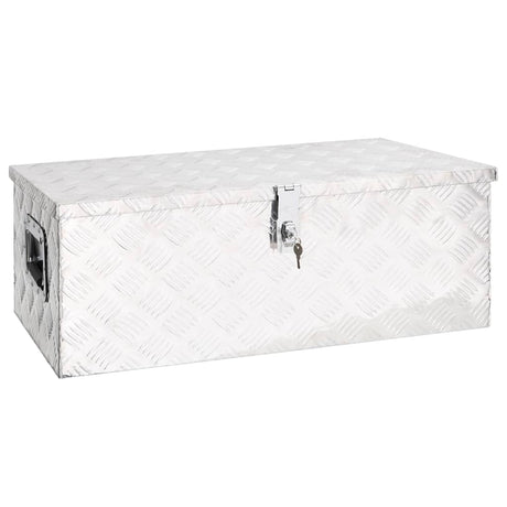 VIDAXL -Speicherbox 80x39x30 cm Aluminium Silber gefärbt
