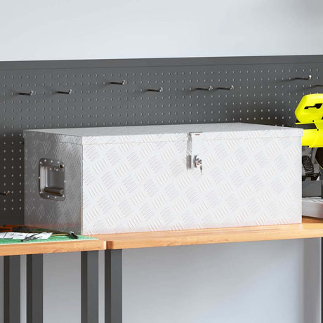 VIDAXL -Speicherbox 80x39x30 cm Aluminium Silber gefärbt