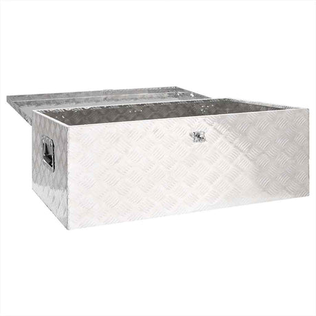 Vidaxl Storage Box 100x55x37 cm Aluminium Silberfarbe