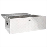 Vidaxl Storage Box 100x55x37 cm Aluminium Silberfarbe
