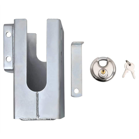 VIDAXL TOWBAR LOCK 11x11x23,5 cm Stahl Silber gefärbt
