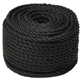 Vidaxx Arbeitsseil 20 mm 25 m Polypropylen schwarz