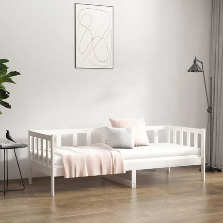 Vidaxl slaapbank zonder matras 90x190 cm massief grenenhout wit