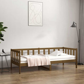 Vidaxl slaapbank 80x200 cm massief grenenhout honingbruin
