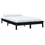 Vidaxl bedframe massief grenenhout zwart 180x200 cm