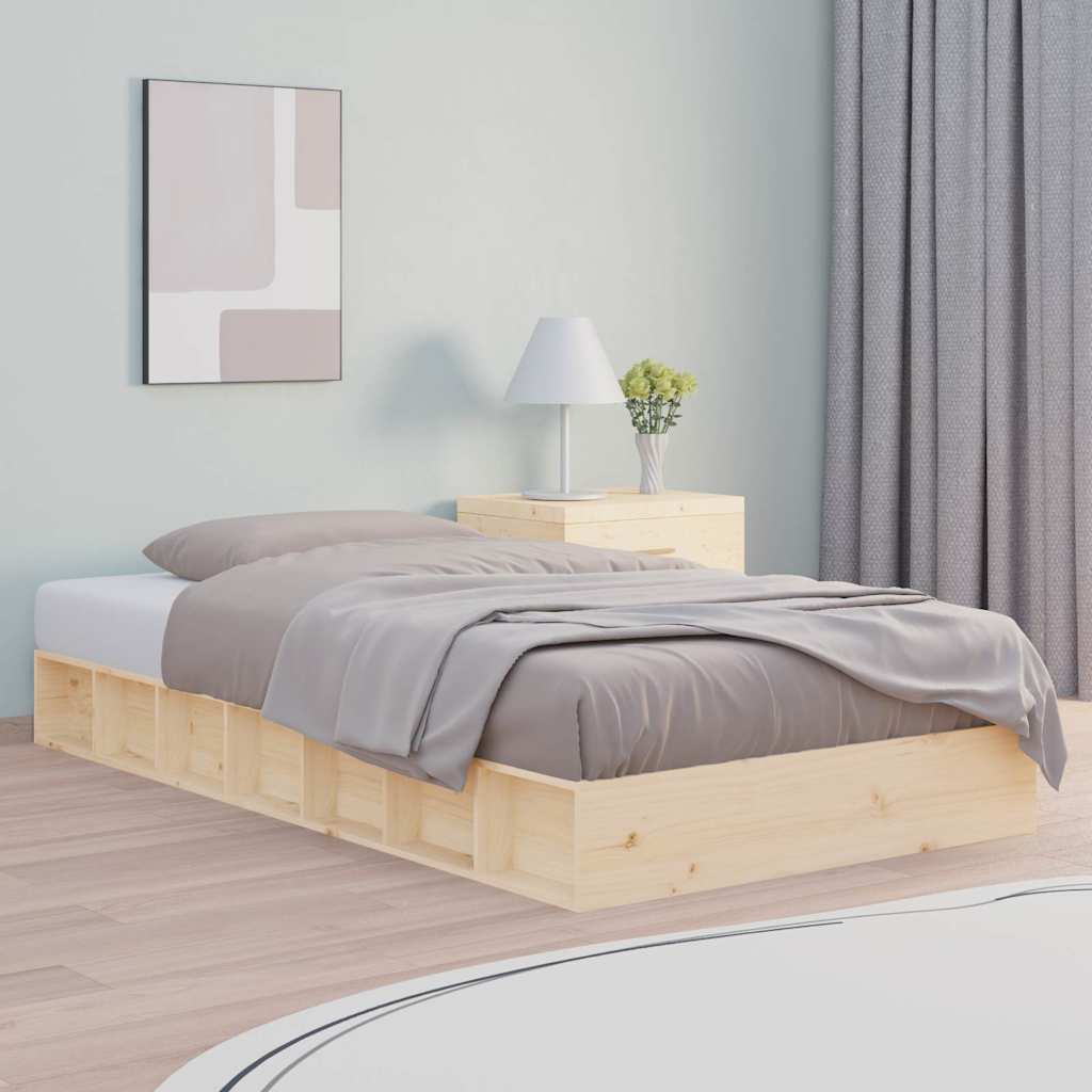 Vidaxl bedframe massief hout 120x190 cm