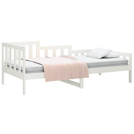 Vidaxl slaapbank zonder matras 80x200 cm massief grenenhout wit