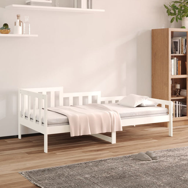 Vidaxl slaapbank zonder matras 80x200 cm massief grenenhout wit