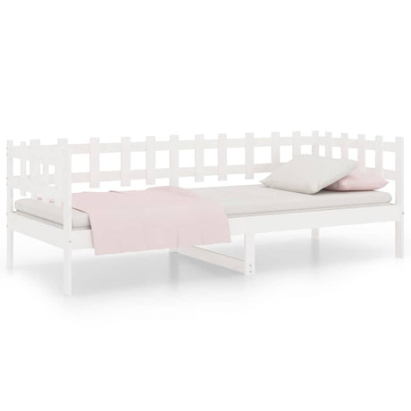Vidaxl slaapbank zonder matras 80x200 cm massief grenenhout wit