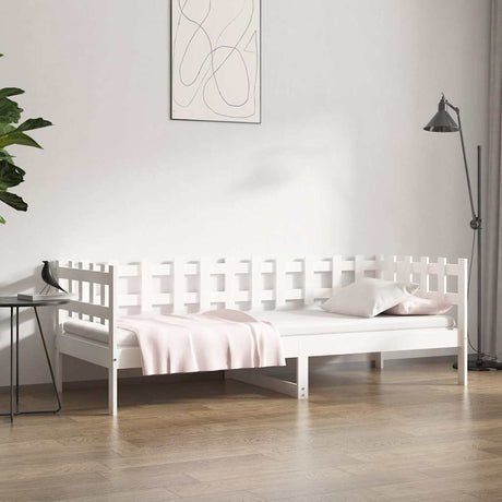 Vidaxl slaapbank zonder matras 80x200 cm massief grenenhout wit
