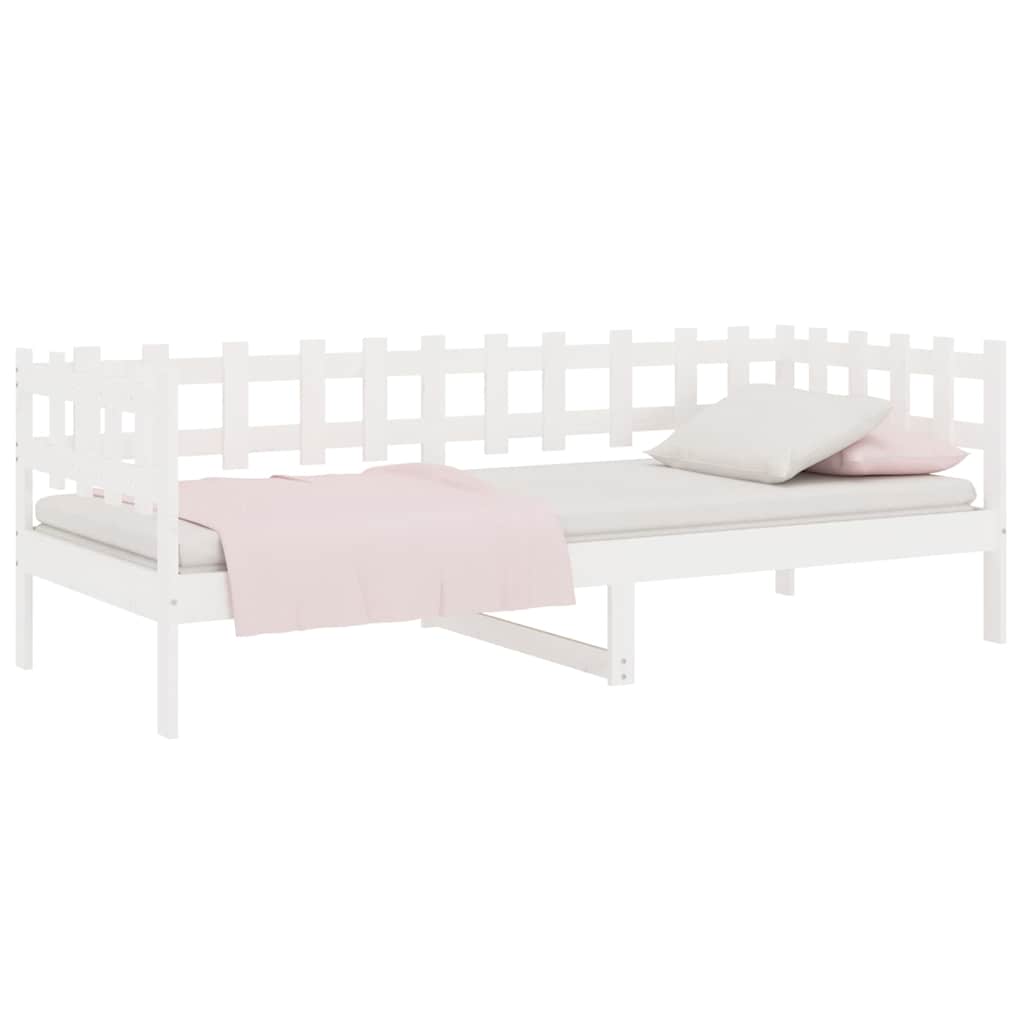 Vidaxl slaapbank zonder matras 90x190 cm massief grenenhout wit