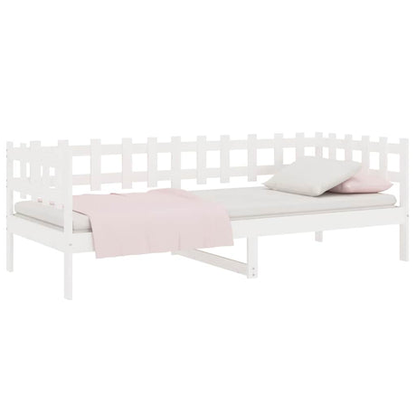 Vidaxl slaapbank zonder matras 90x190 cm massief grenenhout wit