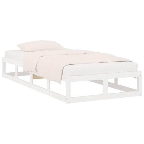 Vidaxl bedframe massief hout wit 90x200 cm
