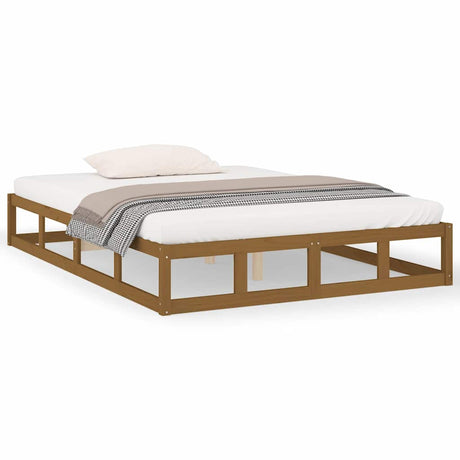 Vidaxl bedframe massief hout honingbruin 200x200 cm