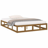 Vidaxl bedframe massief hout honingbruin 200x200 cm