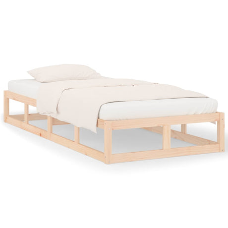 Vidaxl bedframe massief hout 75x190 cm