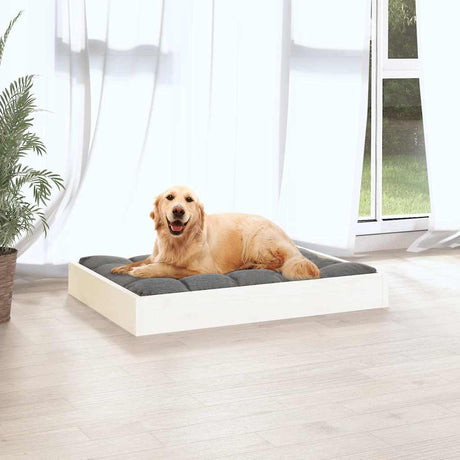 Vidaxxl Hundebett 71,5x54x9 cm massives Kiefernholz weiß