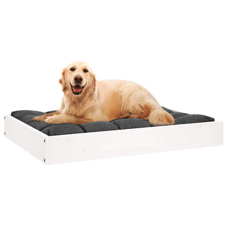 Vidaxxl Hundebett 71,5x54x9 cm massives Kiefernholz weiß