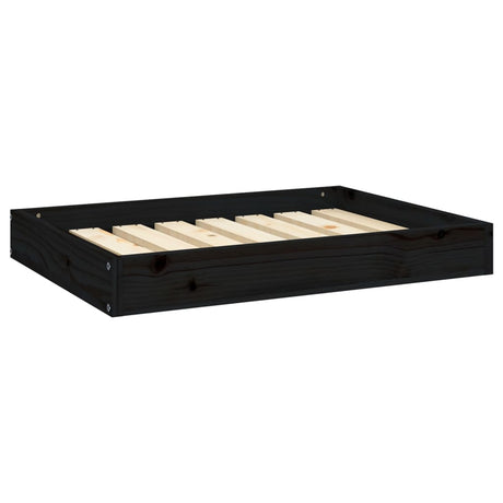 Vidaxl Hundekorb 71,5x54x9 cm Festkiefer schwarz