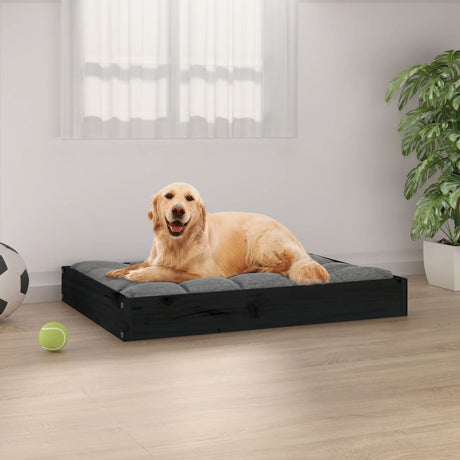 Vidaxl Hundekorb 71,5x54x9 cm Festkiefer schwarz