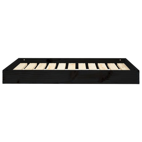 Vidaxl Hundekorb 91.5x64x9 cm Festkiefer schwarz