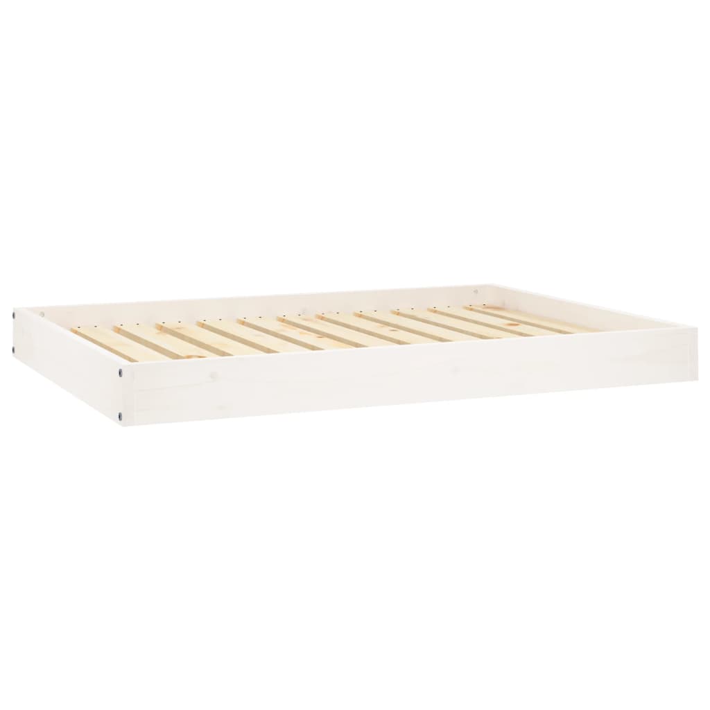Vidaxl hondenmand 101,5x74x9 cm massief grenenhout wit