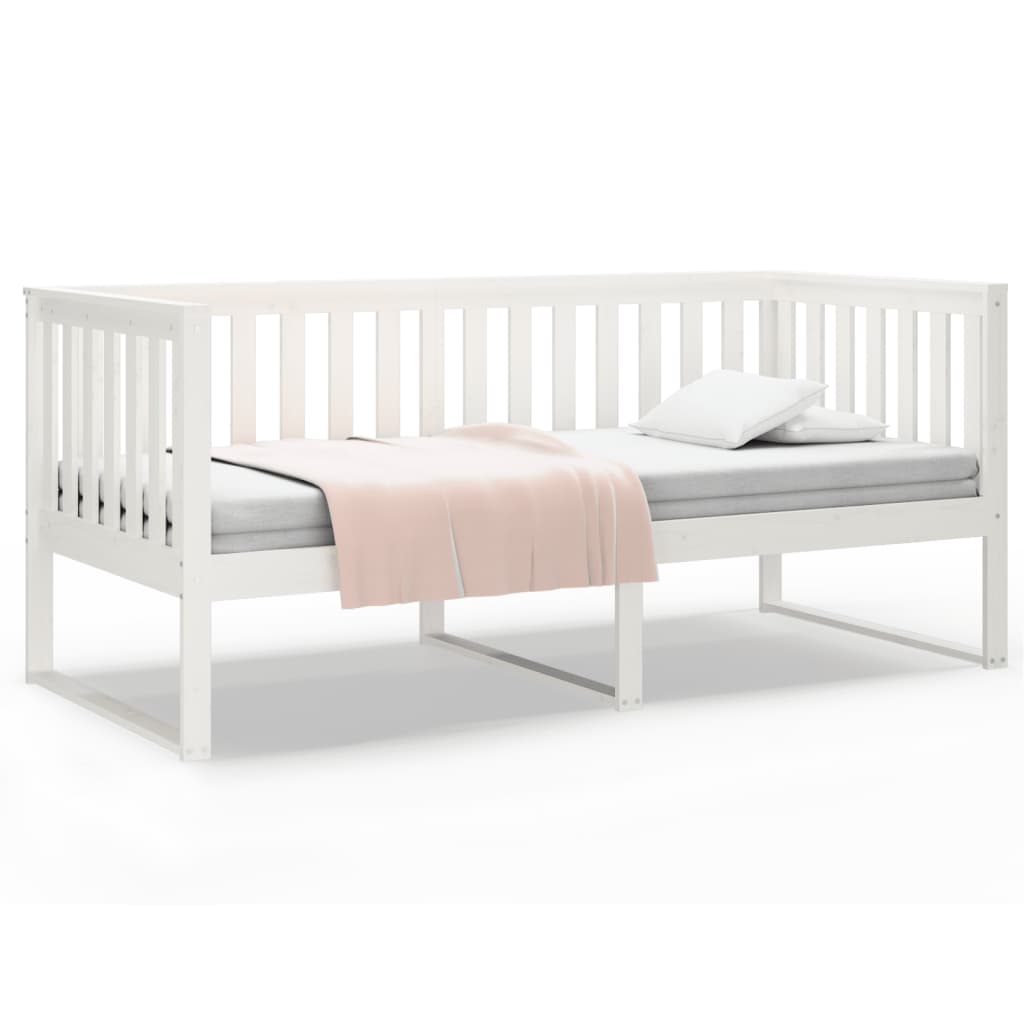 Vidaxl slaapbank zonder matras 90x190 cm massief grenenhout wit