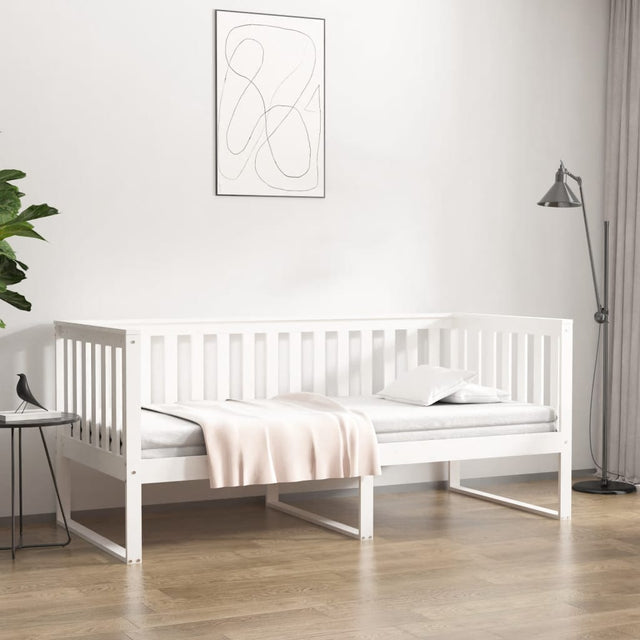 Vidaxl slaapbank zonder matras 90x190 cm massief grenenhout wit