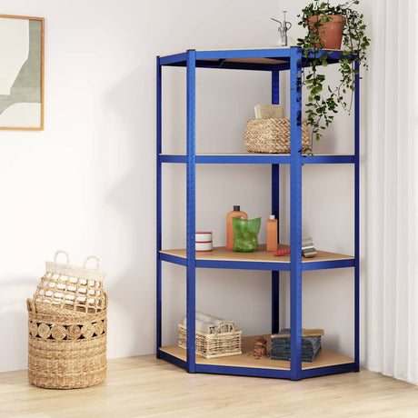 Vidaxl HoeKrek 4-Layer-Stahl und verarbeitetes Holzblau